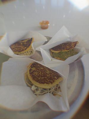 Crispy Chicken Arepa Grilled Steak Arepa