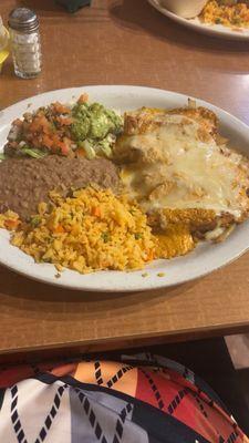 Don't remember what kind of enchiladas these were but they had chipotle sauce on top. So yummy