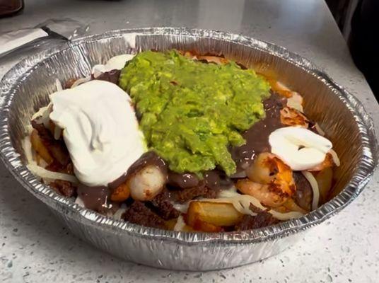 Asada & Shrimp Fries / Papitas de carne asada con camarones