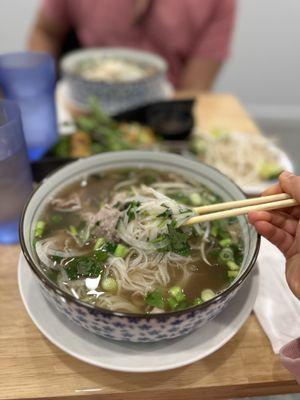 Rare Steak and Tendon Pho