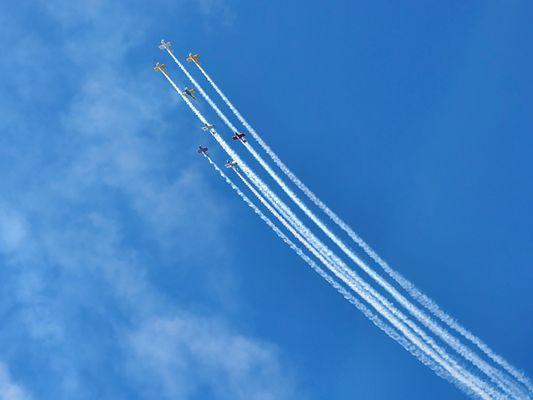 Flyover at the park July 4th, 2025
