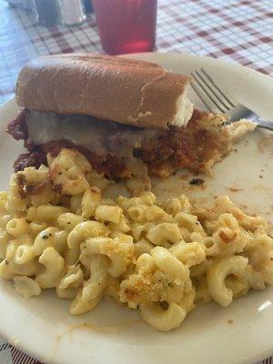 Special of the day! Meatball sub and homemade Mac and cheese! Yummy