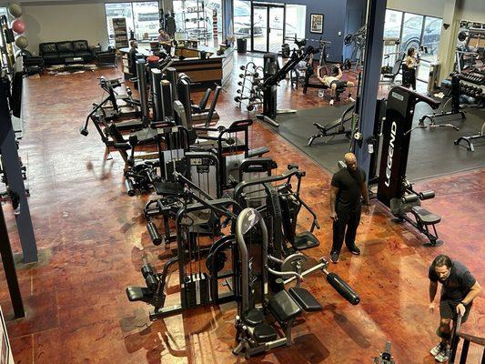 Middle row of resistance equipment.