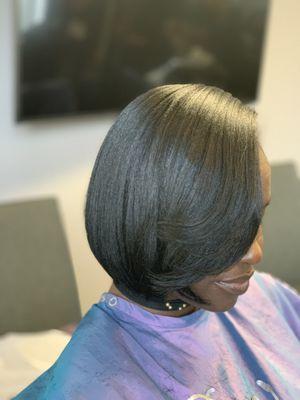 Bob cute & style on natural hair