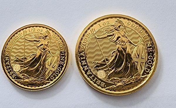 999 1/2oz and 1oz Brittania, sell your gold bullion @D & S Gold
