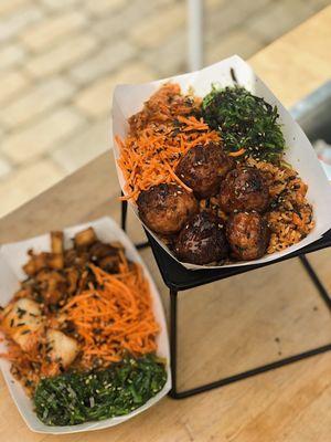 Napa cabbage kimchi bowls