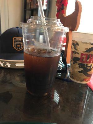 Black iced coffee