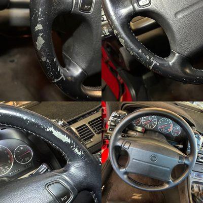 Before and after, like a brand new steering wheel!