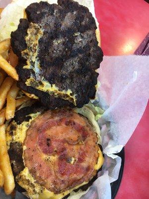 The bacon is well, um, different. The beef was well, um, well done.