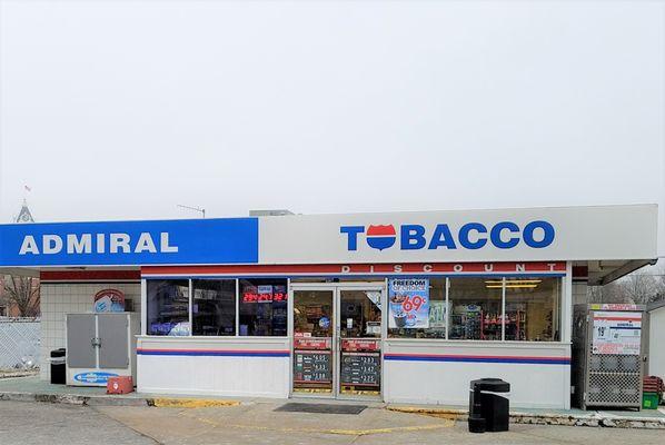 small store with tobacco, lottery tickets, ice, and grill gas