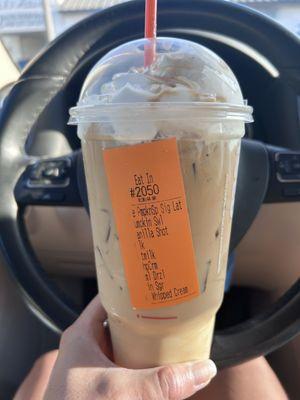 Might be time to look at that printer. It says "no whip cream" but you can't tell because of the fading. 22.08.2025