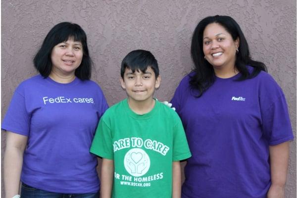 Our corporate volunteer cares program works with companies like FedEx to help them collaborate with us.