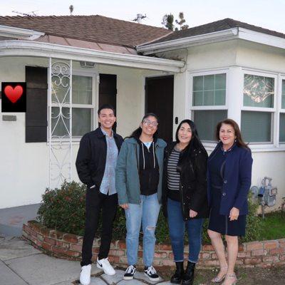 Myself, my wife, the loan officer Nico Romero and Esther Vazquez our wonderful realtor.