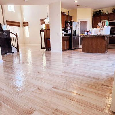 Porcelain Ceramic tile installation. Wood look tile