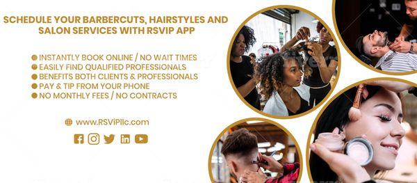 Download RSViP App Now! Schedule Beauty & Wellness Appointments
