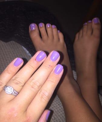 Gel nails and a pedicure, absolutely LOVE it