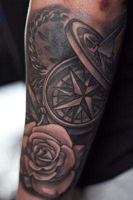 Compass with Rose