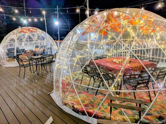 Igloos on the NYX Lounge Deck