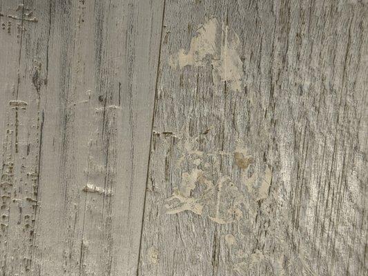 Spilled paint on floor and did not even bother to clean it up