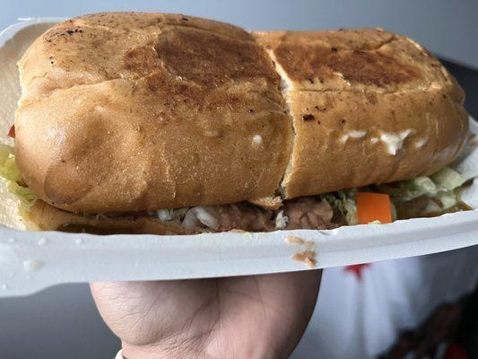 Veggie torta with beans