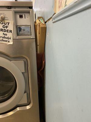 Wood holding washer steady.