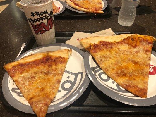 Two piece special pizza for $9.95 plus a drink. Pretty pricey.