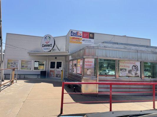 The outside of the building