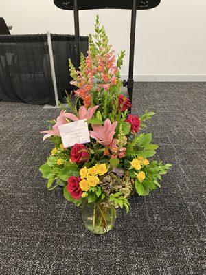Flowers delivered from Pastor Mike Stalnaker & Community Baptist Church in Spring Hill, TN.