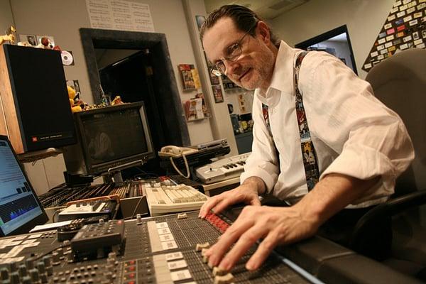 Award-winning producer/engineer Randall Michael Tobin at the console in the Control Room at Theta Sound Studio, Burbank, CA,
