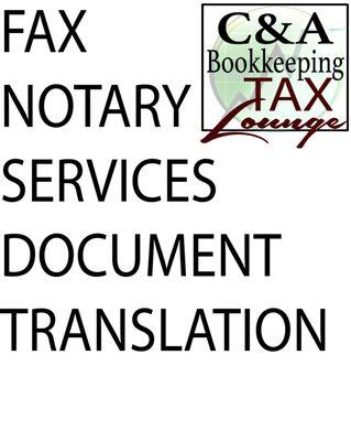 FAX, NOTARY, DOCUMENT TRANSLATION