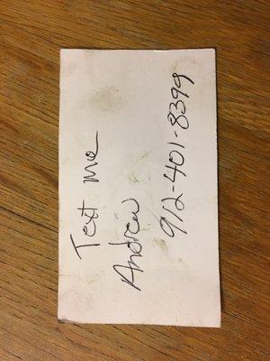 And this is the memo left from Andrew