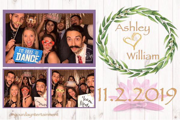 Wedding Photo Booth with custom template created with the bride.