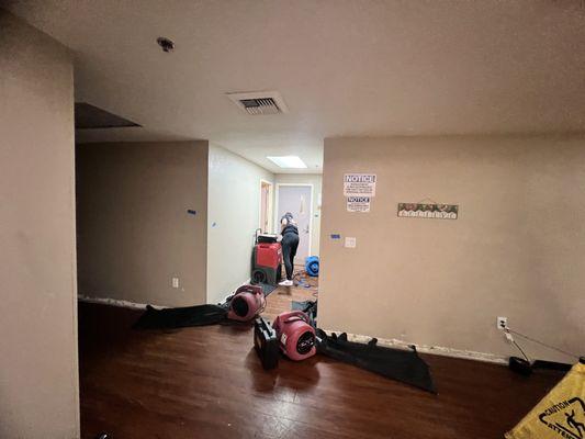 Equipment setup on a Commercial Project