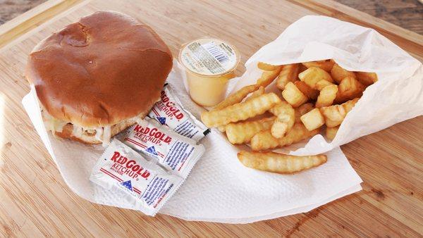 The hamburgers and fries at Tellico Beach Drive-In are known far and wide in the area.