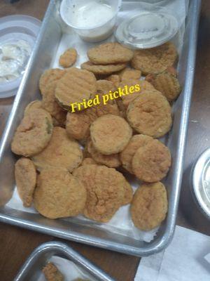 Fried pickles with Ranch dressing