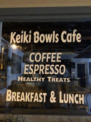 Short & sweet signage. Pick up surfboards next. Same awesome owner: Aina ...baby girl