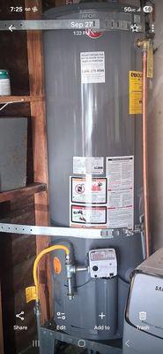 New water heater installation