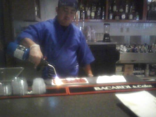 Chef Mike making the "Firecracker"