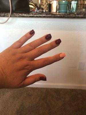 Today's powder dip manicure. Love the new color selection!