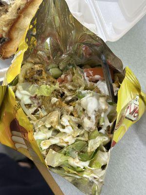 Chips preparados supposed to be Mexican turned it into Arabic shawarma