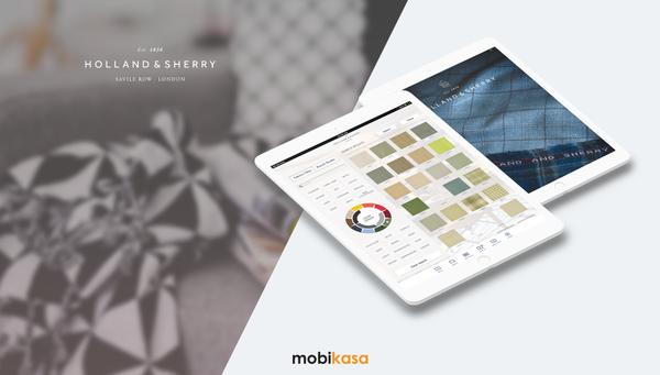 The app gives you full access to the entire collection of Holland & Sherry. User can also request samples and make up look books