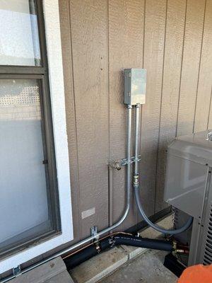 Relocation of AC unit.