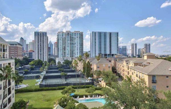 Penthouse view from Harbour Court Condominiums, Harbour Island, Downtown Tampa