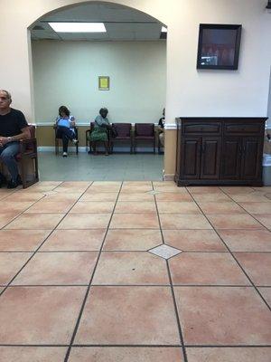 They do have a bunch of chairs, but it's so packed that I had to be standing up for a while