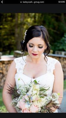 Wedding hair and makeup by Selena.