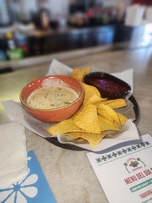 Gringo Queso with side of salsa