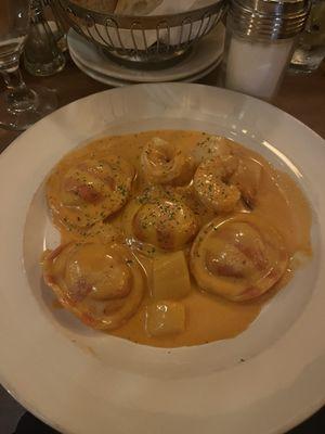 Lobster seafood special. Came with 4 raviolis, two shrimp and two scallop. 36 dollars