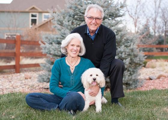 The love of my life and my little fluffy personal trainer.