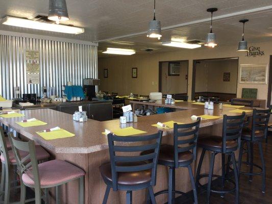 High-top bar seating