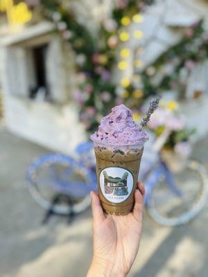 Tea with lavender whip